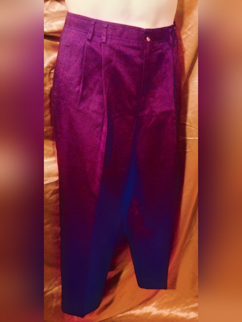 New Liz Claiborne Dark Purple Carefree Twill Trouser.  16S.